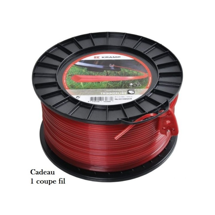 Fil nylon carré 3 mm 221 mètres