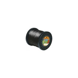 Fil nylon  diam.: 3,5mm, section: cranté, couleur: noir, bobine 97m