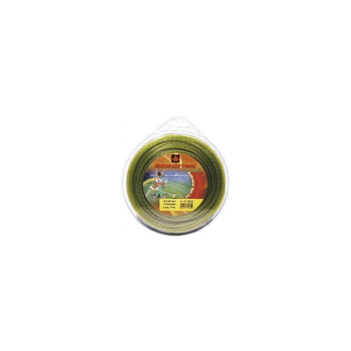 Fil nylon  diam.: 2,4mm, section: hélicoïdale, couleur: kaki, mini spool 15m