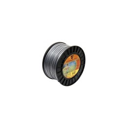 Fil nylon  diam.: 3mm, section: hélicodale, couleur: argent, bobine 168m