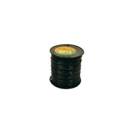 Fil nylon  diam.: 4mm, section: arêtes, couleur: noir, bobine 100m