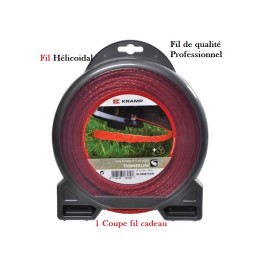 Fil nylon hélicoidal 2.4 mm 88 mètres