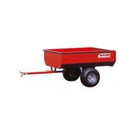 Remorque roues larges jantes aluminisées basculante 340 kg MAJAR pour autoportée