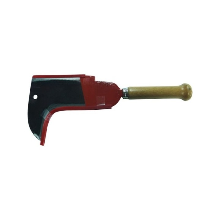 Serpe double tranchant manche bois