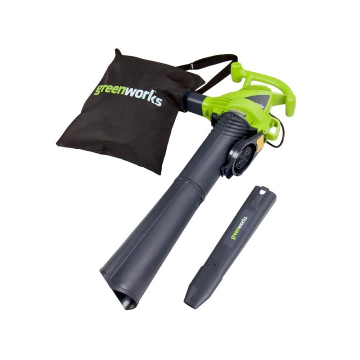 Souffleur électrique avec kit aspirateur GREENWORKS (taux de broyage de 16:1)