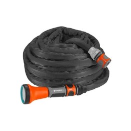 Tuyau d'arrosage flexible textile 15 m avec buse de pulvérisation GARDENA